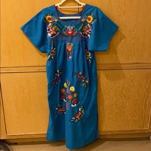Vintage embroidered boho dress